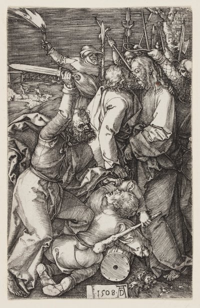 Förräderi mot Kristus, från The Engraved Passion av Albrecht Dürer