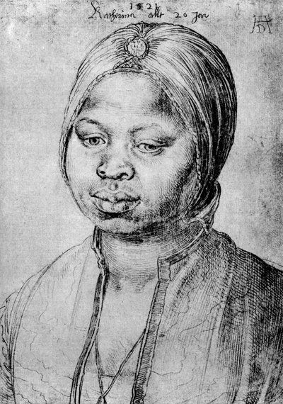 Katarina, den portugisiska Bradaos mulatta, 1521, 1936 av Albrecht Dürer