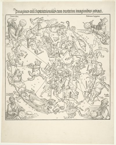Himmelsk karta över den norra himlen av Albrecht Dürer