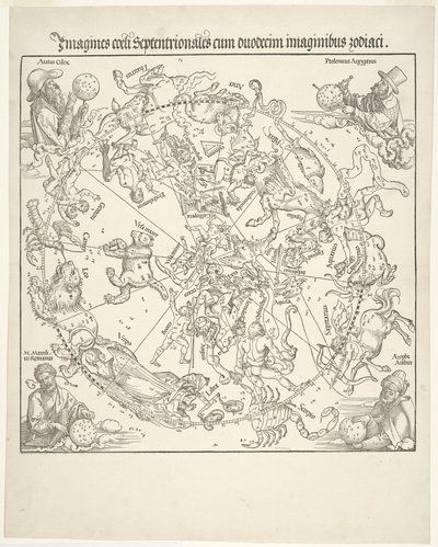 Himmelsk karta över den norra himlen av Albrecht Dürer