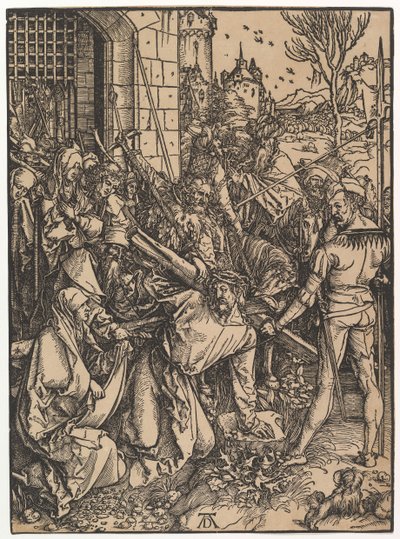 Kristus som bär korset, från The Large Passion, ca. 1498. av Albrecht Dürer
