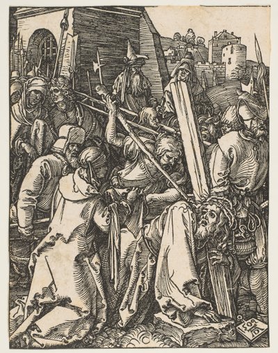 Kristus bär korset, från The Small Passion, ca. 1509. av Albrecht Dürer