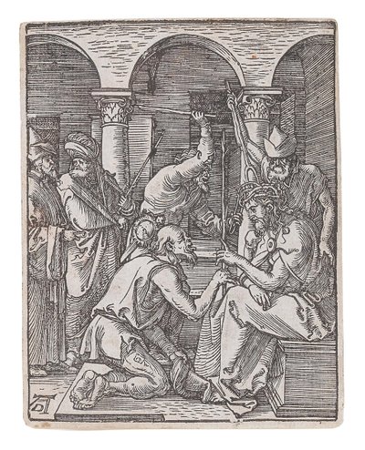 1509年から1511年頃のシリーズ「The Small Passion」より、いばらの冠をかぶったキリスト。 スウェーデンの av Albrecht Dürer
