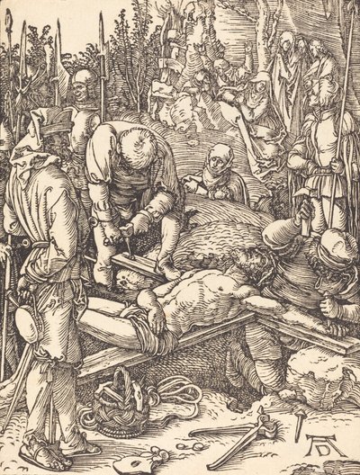 Kristus spikad på korset, förmodligen ca. 15091510. av Albrecht Dürer