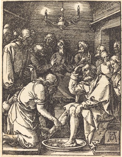 Kristus som tvättar lärjungarnas fötter av Albrecht Dürer