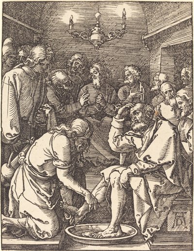 Kristus som tvättar lärjungarnas fötter av Albrecht Dürer