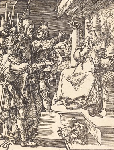 Kristus före Kaifas, troligen ca. 15091510. av Albrecht Dürer
