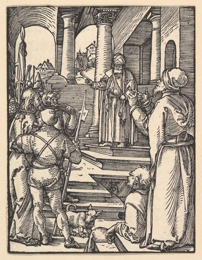 Kristus inför Pilatus, ur ”Den lilla passion” av Albrecht Dürer