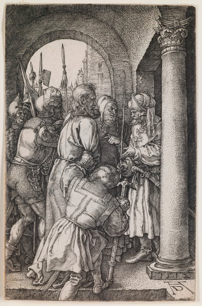Kristus före Pilatus, från serien "The Engraved Passion" av Albrecht Dürer