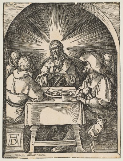 Kristus i Emmaus, från The Small Passion, ca. 1510. av Albrecht Dürer