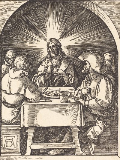 Kristus i Emmaus, troligen ca. 15091510. av Albrecht Dürer