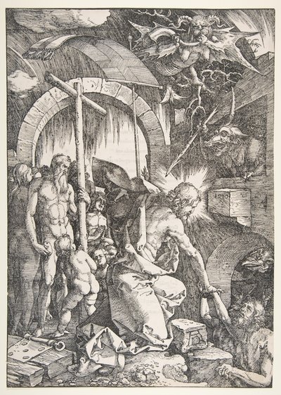 Kristus i limbo, från The Large Passion, upplaga 1511.n.d. av Albrecht Dürer
