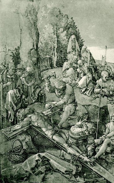 Kristus är spikad på korset av Albrecht Dürer