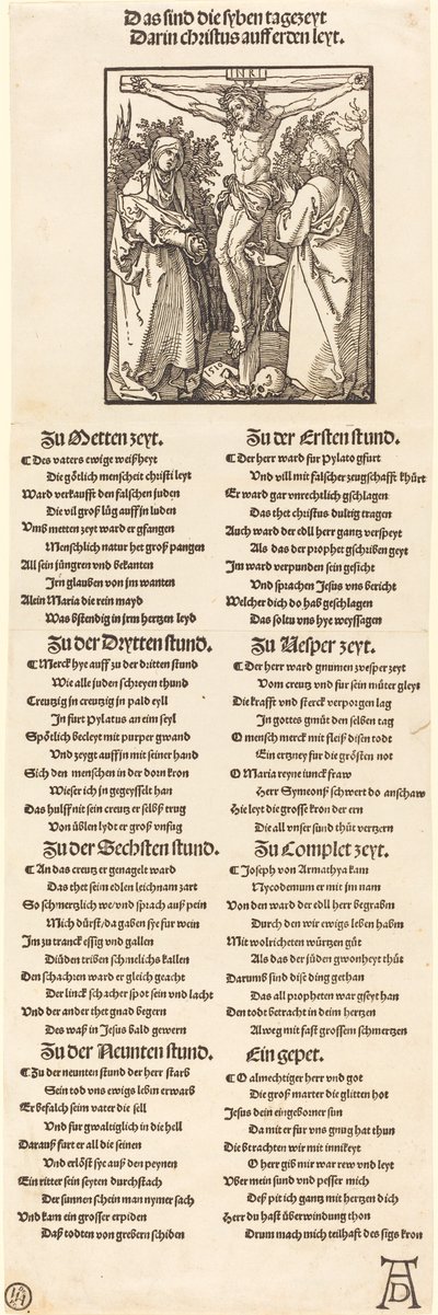 Kristus på korset med Maria och Johannes av Albrecht Dürer