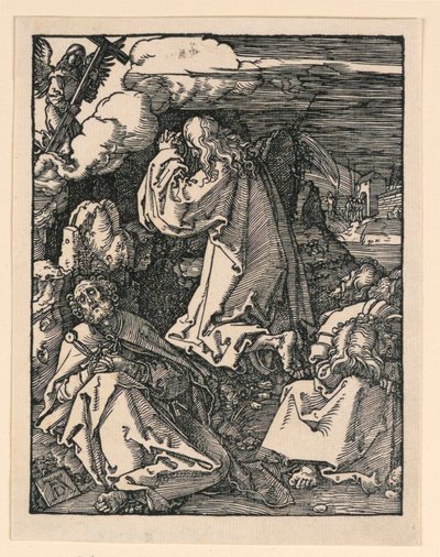 Kristus på Oljeberget (Agony in the Garden), från The Little Passion-serien av Albrecht Dürer