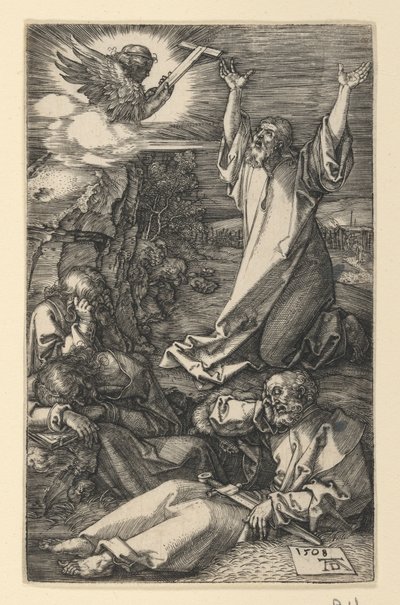 Kristus på Olivberget, ur Den graverade passionssviten av Albrecht Dürer