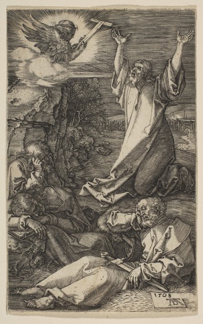 Kristus på Oljeberget, från The Passion, 1508. av Albrecht Dürer