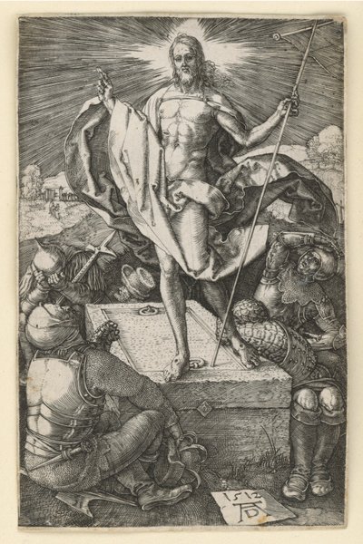 Kristi uppståndelse (Kopparstich-Passion) av Albrecht Dürer