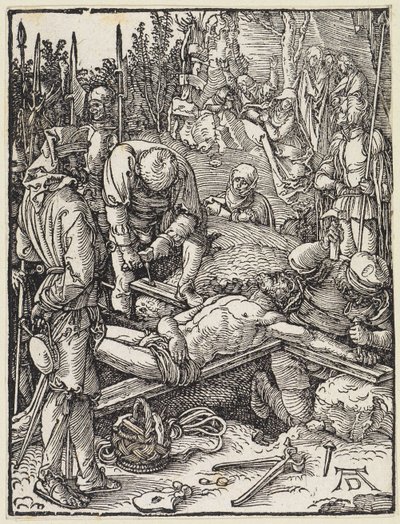 Kristus spikas fast på korset av Albrecht Dürer