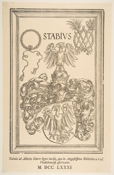 Johan Stabius vapen, upplaga 1781.n.d. av Albrecht Dürer