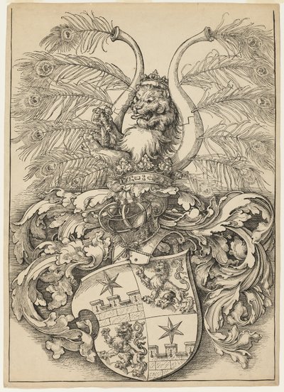 Wilhelms och Wolfgang Rogendorfs vapensköld av Albrecht Dürer