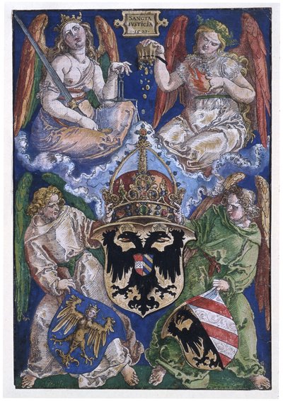 Tyska rikets och staden Nürnbergs vapen av Albrecht Dürer