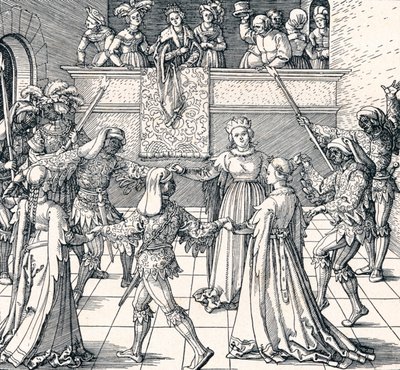 Dans av Torchlight, Augsburg, 1516 1906 av Albrecht Dürer