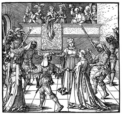 Dans av Torchlight, Augsburg, 1516, 1936 av Albrecht Dürer
