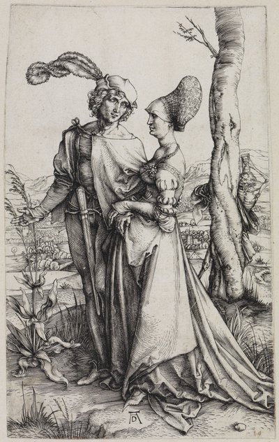 Kärleksparet och döden (Promenaden) av Albrecht Dürer