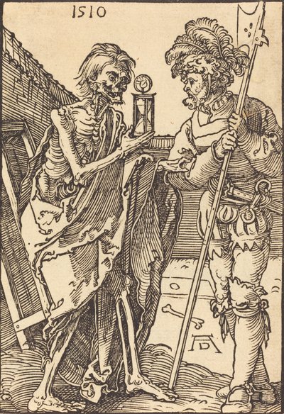 Döden och Lansquenet, 1510. av Albrecht Dürer