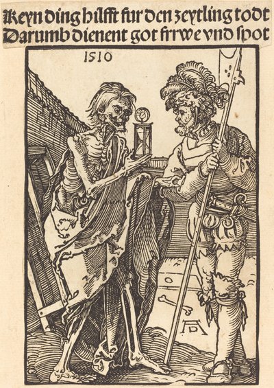 Döden och Lansquenet, 1510. av Albrecht Dürer
