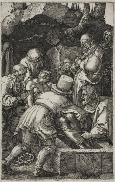 Deposition, från The Engraved Passion av Albrecht Dürer