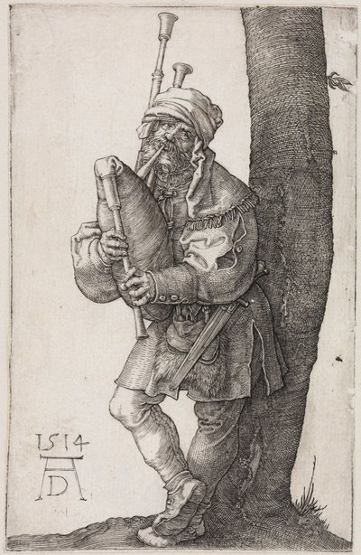 Säckpipeblåsaren av Albrecht Dürer