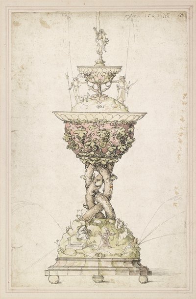 Design för en bordsfontän, 1509 av Albrecht Dürer