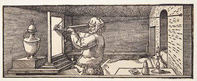 Ritare som ritar en vas av Albrecht Dürer