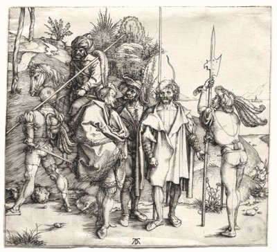 Fem soldater och en turk till häst, troligen 1496. av Albrecht Dürer