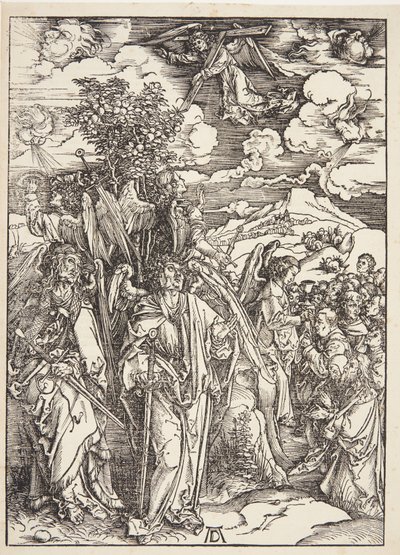 Fyra änglar som stannar vindarna av Albrecht Dürer