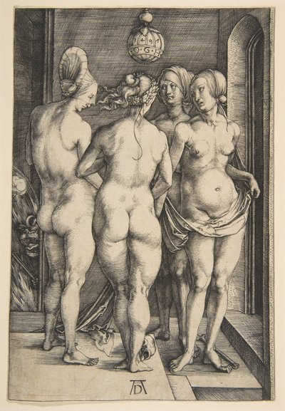 Fyra nakna kvinnor, 1497. av Albrecht Dürer