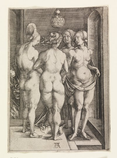 Fyra nakna kvinnor (De fyra häxorna) av Albrecht Dürer
