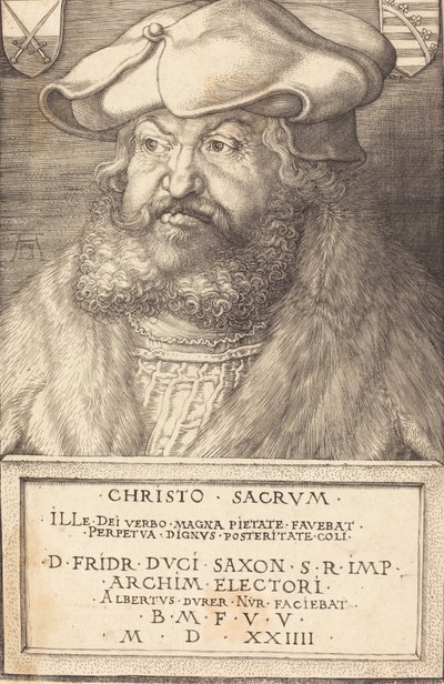 Fredrik den vise, kurfurste av Sachsen, 1524. av Albrecht Dürer