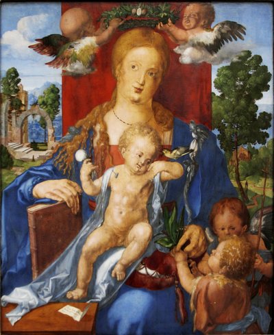 Tyska: Die Madonna mit dem Zeisig Madonnan med visenten av Albrecht Dürer