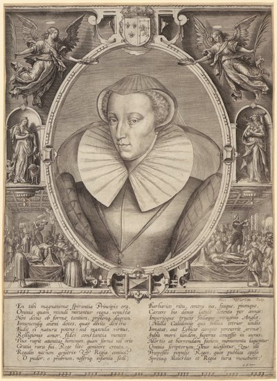 Heliga familjen med två musikspelande änglapojkar av Albrecht Dürer