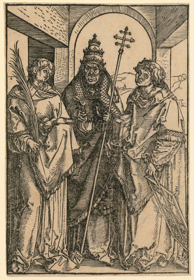 De heliga Stefan, Sixtus och Laurentius av Albrecht Dürer