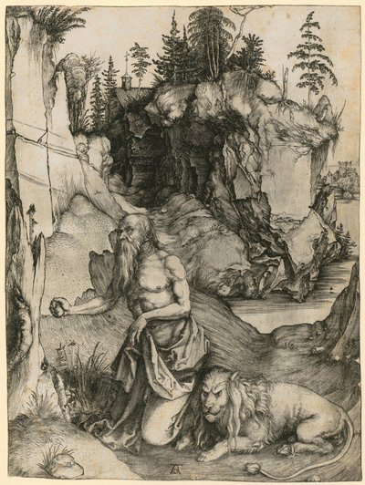 Den helige Hieronymus i öknen av Albrecht Dürer