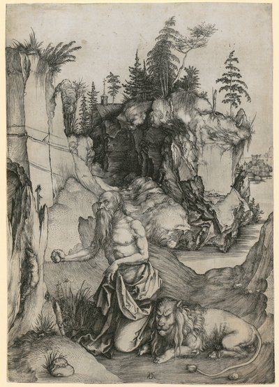 Den helige Hieronymus i öknen av Albrecht Dürer