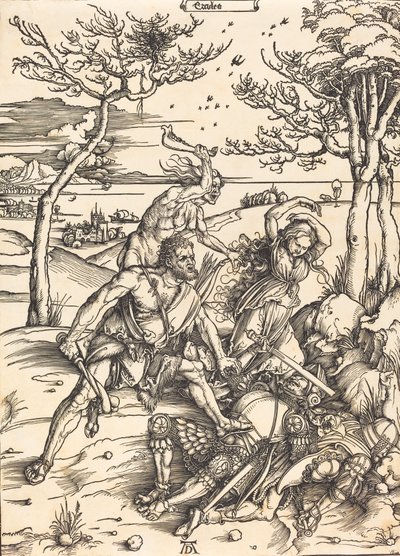 Hercules erövrar Cacus Hercules, ca. 1496 av Albrecht Dürer