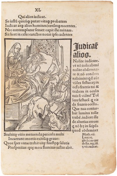 Illustration till boken Ship of Fools av Sebastian Brant, 1494. av Albrecht Dürer