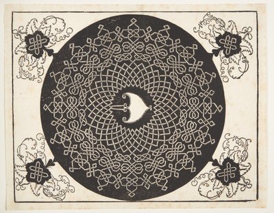 Interlaced sladdmönster med hjärtformad mitt av Albrecht Dürer