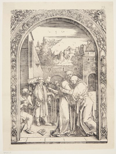 Joachim och St. Ann möts vid Golden Gate av Albrecht Dürer