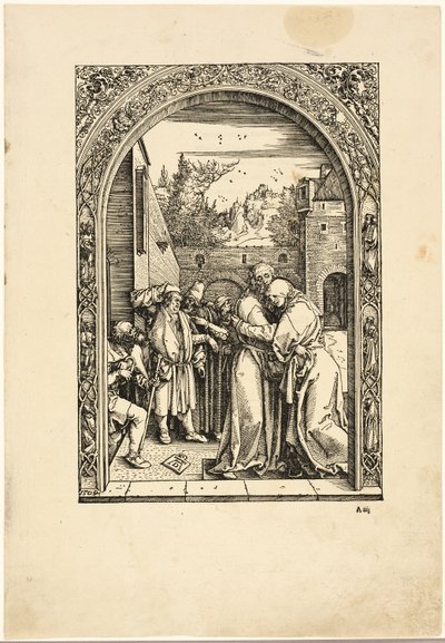 Joachim och St. Anne möts vid Golden Gate, från Jungfruns liv av Albrecht Dürer